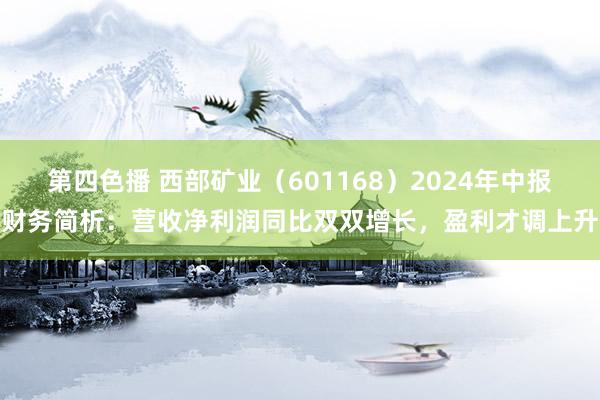 第四色播 西部矿业（601168）2024年中报财务简析：营收净利润同比双双增长，盈利才调上升