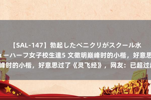 【SAL-147】勃起したペニクリがスクール水着を圧迫してしまうニューハーフ女子校生達5 文徵明巅峰时的小楷，好意思过了《灵飞经》，网友：已超过赵孟頫！