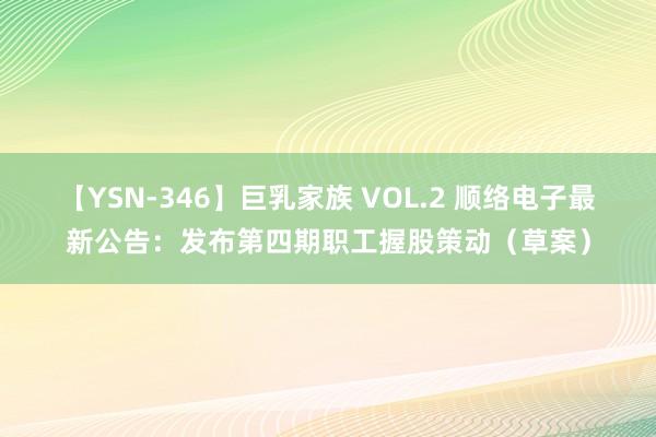 【YSN-346】巨乳家族 VOL.2 顺络电子最新公告：发布第四期职工握股策动（草案）