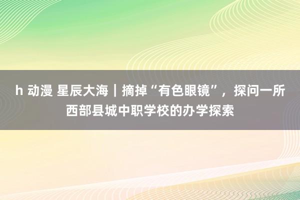 h 动漫 星辰大海｜摘掉“有色眼镜”，探问一所西部县城中职学校的办学探索