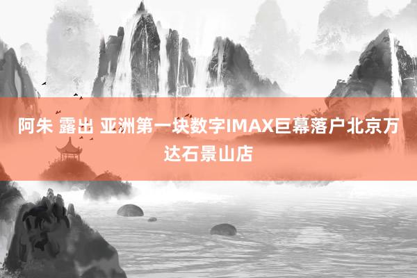 阿朱 露出 亚洲第一块数字IMAX巨幕落户北京万达石景山店